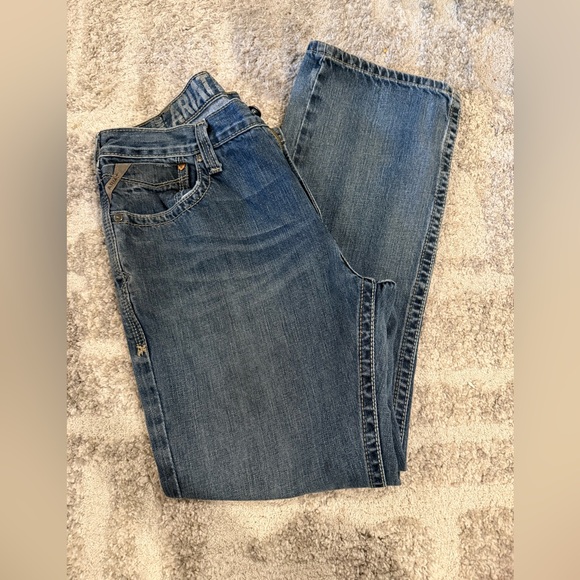 Ariat Other - Ariat Mens M5 Jeans Slim Straight Leg Blue Denim Western Cowboy Size 36X32